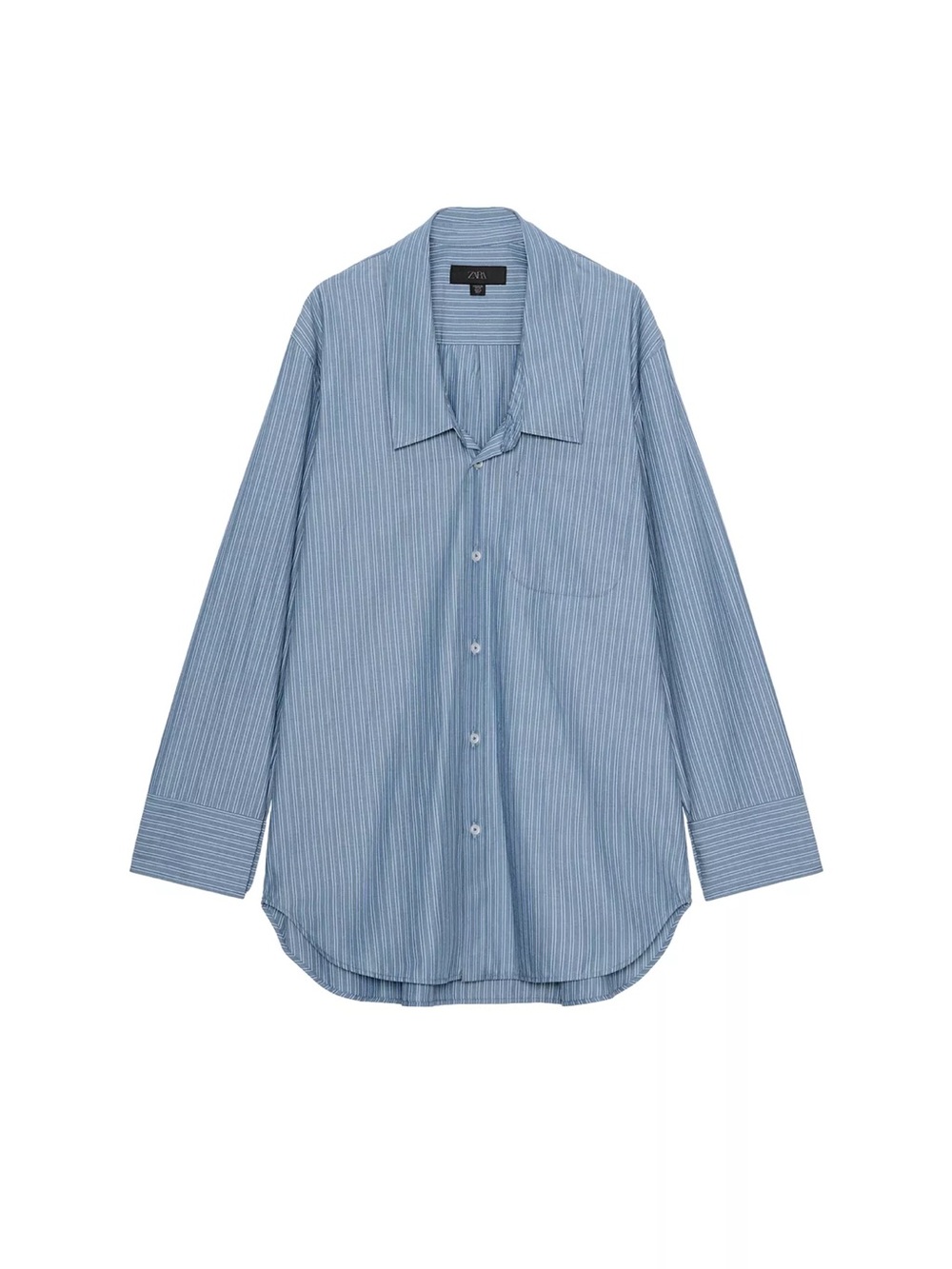 NWT Zara low collar poplin shirt